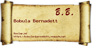 Bobula Bernadett névjegykártya