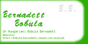 bernadett bobula business card